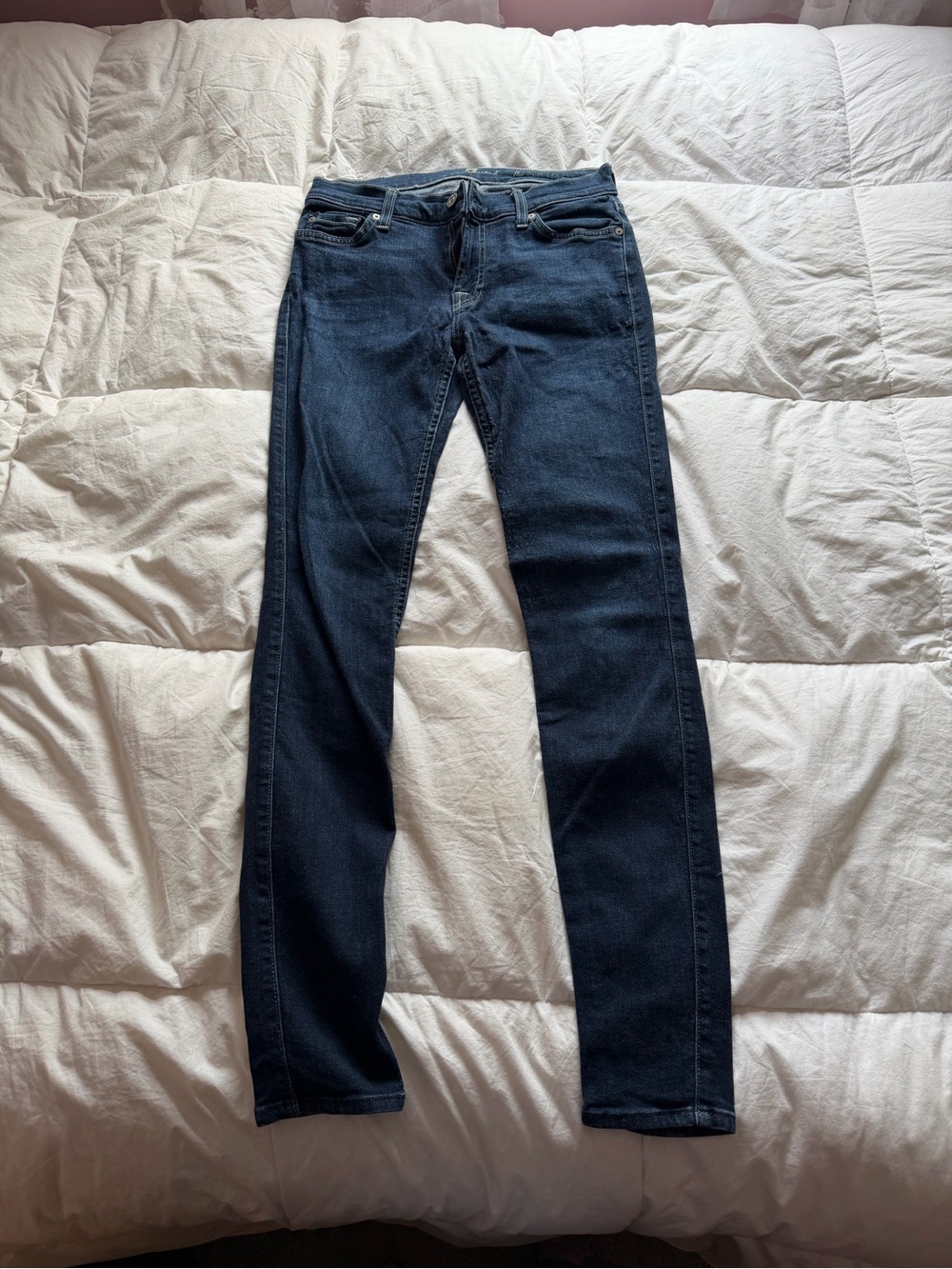 7 for all mankind low rise skinny jeans size 27